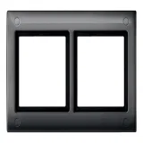 Рамка 2 поста Schneider Electric MERTEN AQUADESIGN IP44, антрацит