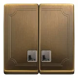 Schneider Electric MTN413543, клавиша Merten System Design, античная латунь с линзами