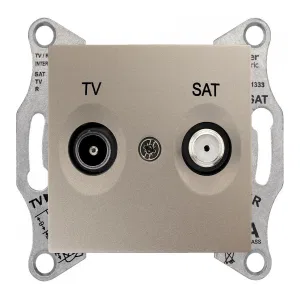 Розетка TV-SAT Schneider Electric SEDNA, оконечная, титан (ШНАЙДЕР) Розетка TV-SAT Schneider Electric SEDNA, оконечная, титан (ШНАЙДЕР)