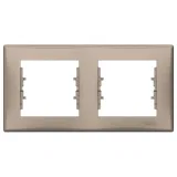 SDN5800368 Рамка Schneider Electric Sedna на 2 поста, горизонтальная, титан